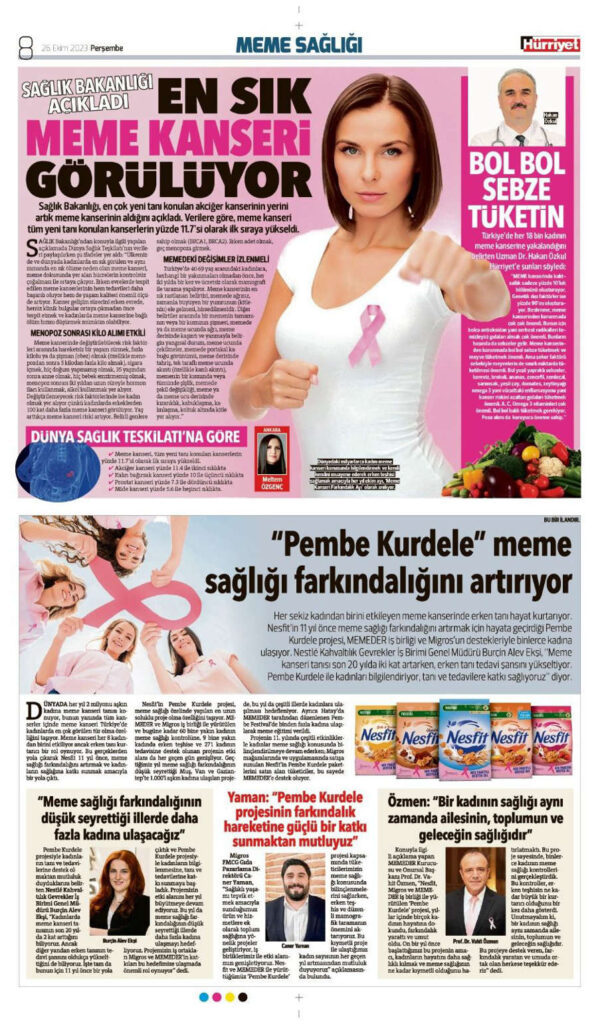 Pembe Kurdele Farkındalığı Arttırıyor